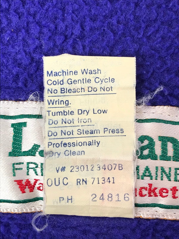 【中古品】【メンズ】 L.L.BEAN エルエルビーン 90's VINTAGE WARM UP JACKET 5941 90年代 ヴィンテージ ウォームアップジャケット アメリカ製 裏フリースジャケット アウター 146-260429-yy-08-tag サイズ：XXL カラー：レッド/パープル 万代Net店