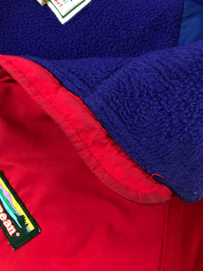 【中古品】【メンズ】 L.L.BEAN エルエルビーン 90's VINTAGE WARM UP JACKET 5941 90年代 ヴィンテージ ウォームアップジャケット アメリカ製 裏フリースジャケット アウター 146-260429-yy-08-tag サイズ：XXL カラー：レッド/パープル 万代Net店