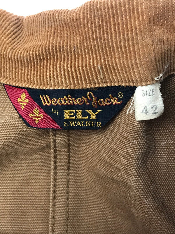 【現状渡し品】【メンズ】 WEATHER JACK BY ELY ウェザージャック バイ エリー 70's DACK JACKET 70年代 ダック ジャケット アウター 146-260307-rt-03-tag サイズ：42 カラー：ブラウン 万代Net店