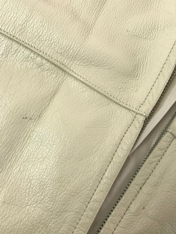 【現状渡し品】【メンズ】 ADAMSON HOMME アダムソン オム COW LEATHER JACKET 0540-1542 カウレザー ジャケット アウター 146-260307-rt-02-tag サイズ：L カラー：ベージュ 万代Net店