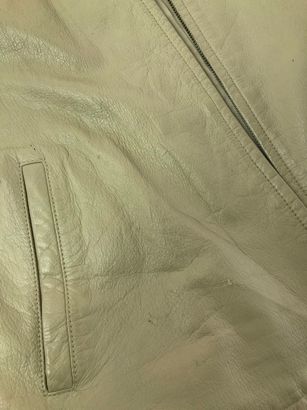 【現状渡し品】【メンズ】 ADAMSON HOMME アダムソン オム COW LEATHER JACKET 0540-1542 カウレザー ジャケット アウター 146-260307-rt-02-tag サイズ：L カラー：ベージュ 万代Net店
