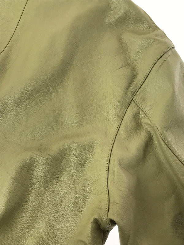 【現状渡し品】【メンズ】 ADAMSON HOMME アダムソン オム COW LEATHER JACKET 0540-1542 カウレザー ジャケット アウター 146-260307-rt-02-tag サイズ：L カラー：ベージュ 万代Net店