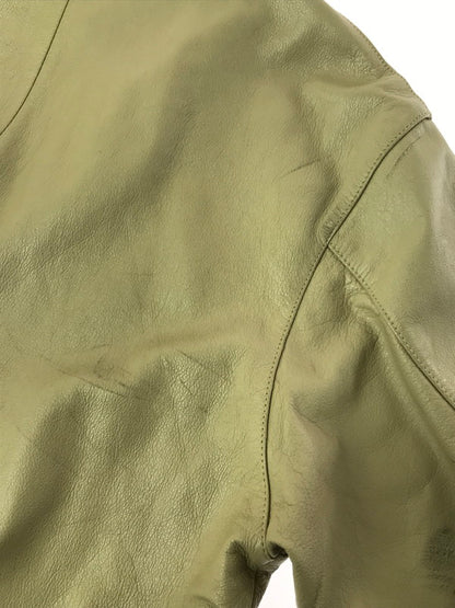 【現状渡し品】【メンズ】 ADAMSON HOMME アダムソン オム COW LEATHER JACKET 0540-1542 カウレザー ジャケット アウター 146-260307-rt-02-tag サイズ：L カラー：ベージュ 万代Net店