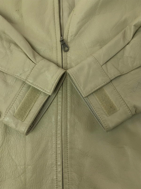 【現状渡し品】【メンズ】 ADAMSON HOMME アダムソン オム COW LEATHER JACKET 0540-1542 カウレザー ジャケット アウター 146-260307-rt-02-tag サイズ：L カラー：ベージュ 万代Net店