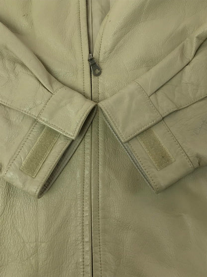 【現状渡し品】【メンズ】 ADAMSON HOMME アダムソン オム COW LEATHER JACKET 0540-1542 カウレザー ジャケット アウター 146-260307-rt-02-tag サイズ：L カラー：ベージュ 万代Net店