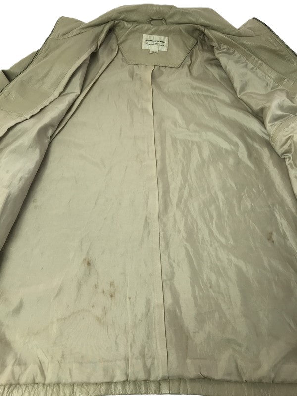 【現状渡し品】【メンズ】 ADAMSON HOMME アダムソン オム COW LEATHER JACKET 0540-1542 カウレザー ジャケット アウター 146-260307-rt-02-tag サイズ：L カラー：ベージュ 万代Net店
