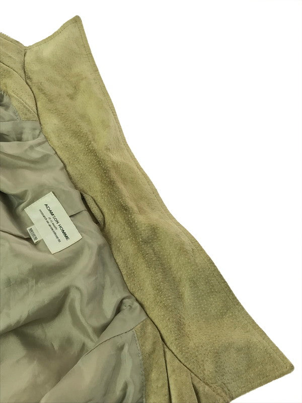 【現状渡し品】【メンズ】 ADAMSON HOMME アダムソン オム PIGSKIN SUEDE LEATHER SWINGTOP J 1140-2596 ピッグスキン スエードレザー スイングトップ 146-260307-rt-01-tag サイズ：M カラー：ベージュ 万代Net店
