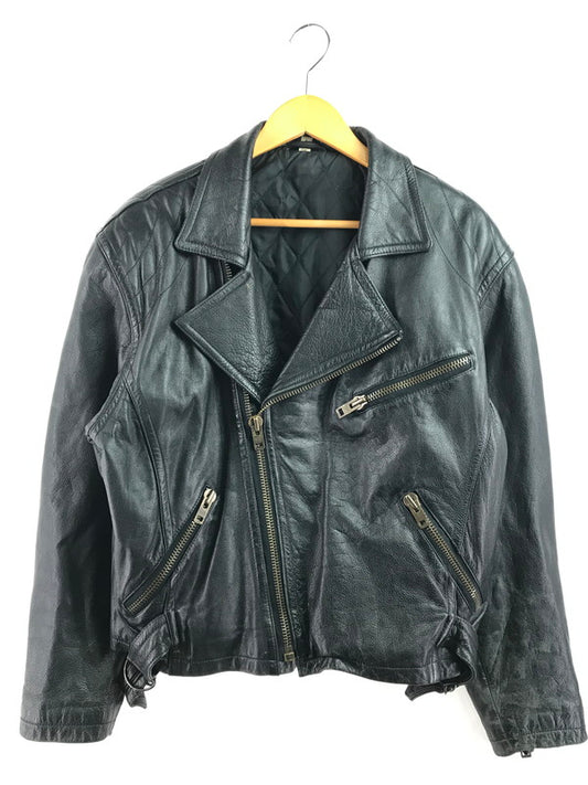 【現状渡し品】【メンズ】 USED ユーズド DOUBLE RIDERS JACKET ダブル ライダース ジャケット 韓国製 アウター 146-260307-rt-05-tag サイズ：50 カラー：ブラック 万代Net店