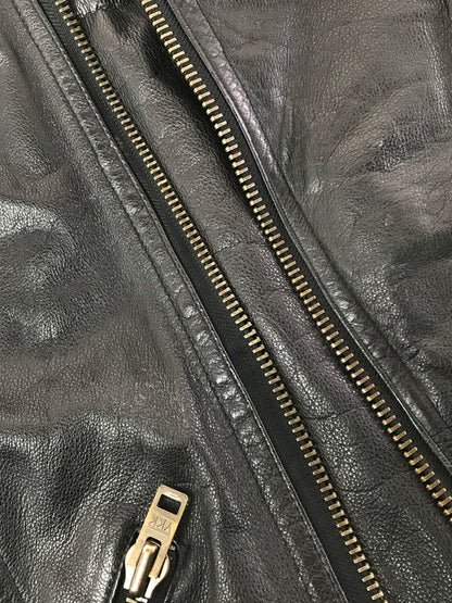 【現状渡し品】【メンズ】 USED ユーズド DOUBLE RIDERS JACKET ダブル ライダース ジャケット 韓国製 アウター 146-260307-rt-05-tag サイズ：50 カラー：ブラック 万代Net店