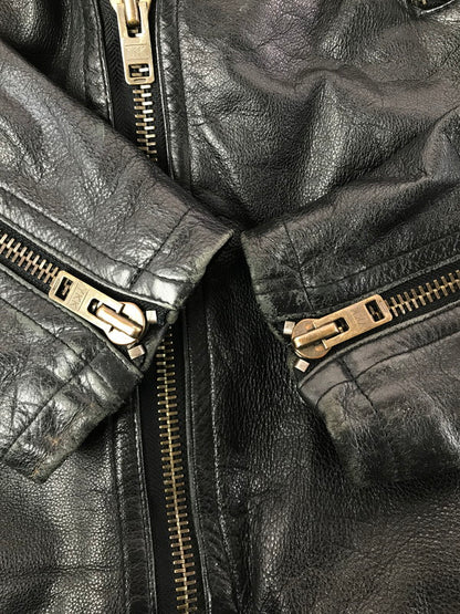 【現状渡し品】【メンズ】 USED ユーズド DOUBLE RIDERS JACKET ダブル ライダース ジャケット 韓国製 アウター 146-260307-rt-05-tag サイズ：50 カラー：ブラック 万代Net店