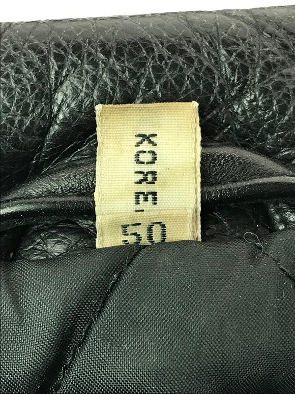 【現状渡し品】【メンズ】 USED ユーズド DOUBLE RIDERS JACKET ダブル ライダース ジャケット 韓国製 アウター 146-260307-rt-05-tag サイズ：50 カラー：ブラック 万代Net店