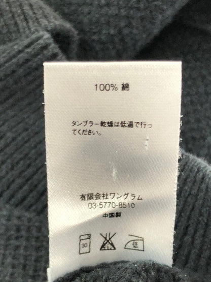 【メンズ】 Supreme シュプリーム 16AW LOGO STRIPE PIQUE CREWNECK KNIT ロゴストライプ ピケ クルーネックニット 149-260320-rt-21-tag サイズ：M カラー：ブラック 万代Net店