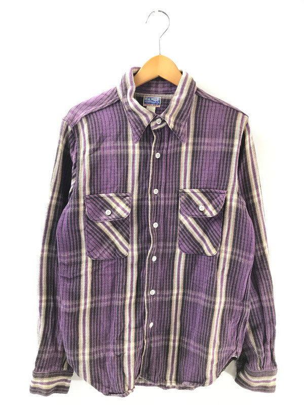 【中古品】【メンズ】 FLANNEL SHIRT PURPLE 966I フランネルシャツ 長袖シャツ トップス 145-260304-rt-01-tag サイズ：15 カラー：パープル 万代Net店