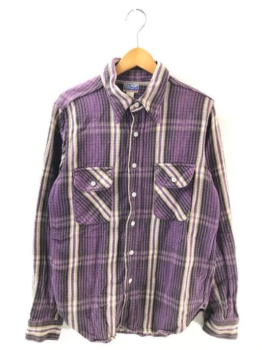 【中古品】【メンズ】 The REAL McCOY'S ザリアルマッコイズ FLANNEL SHIRT PURPLE 966I フランネルシャツ 長袖シャツ トップス 145-260304-rt-01-tag サイズ：15 カラー：パープル 万代Net店