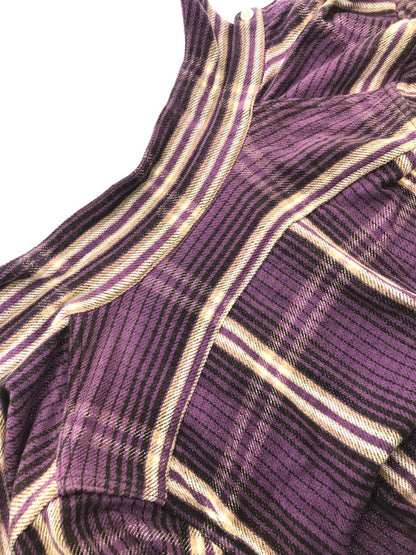 【中古品】【メンズ】 FLANNEL SHIRT PURPLE 966I フランネルシャツ 長袖シャツ トップス 145-260304-rt-01-tag サイズ：15 カラー：パープル 万代Net店