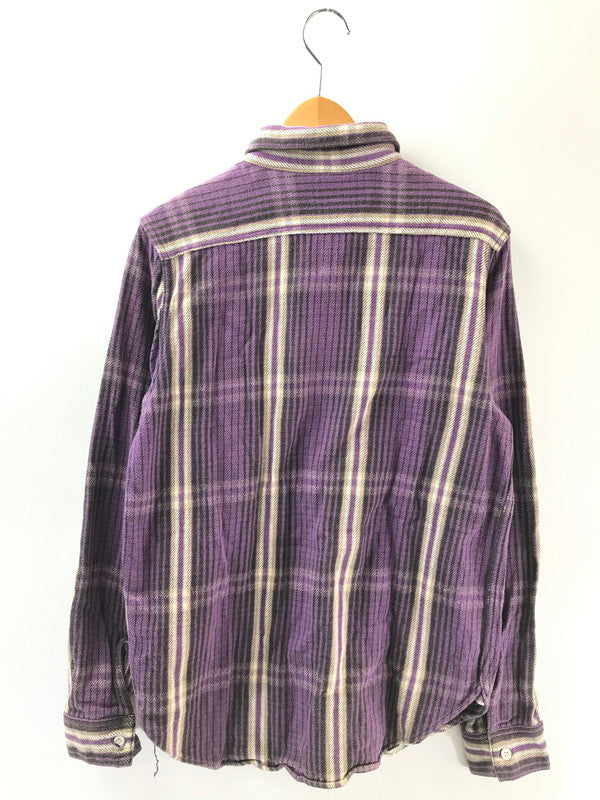 【中古品】【メンズ】 FLANNEL SHIRT PURPLE 966I フランネルシャツ 長袖シャツ トップス 145-260304-rt-01-tag サイズ：15 カラー：パープル 万代Net店