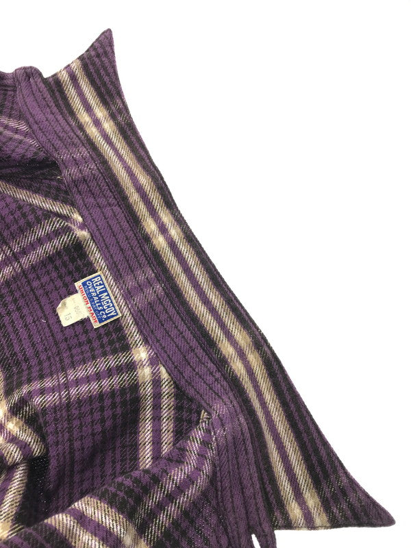 【中古品】【メンズ】 FLANNEL SHIRT PURPLE 966I フランネルシャツ 長袖シャツ トップス 145-260304-rt-01-tag サイズ：15 カラー：パープル 万代Net店