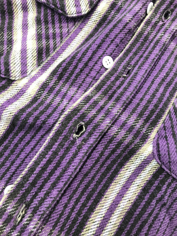 【中古品】【メンズ】 FLANNEL SHIRT PURPLE 966I フランネルシャツ 長袖シャツ トップス 145-260304-rt-01-tag サイズ：15 カラー：パープル 万代Net店