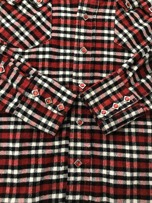 【中古品】【メンズ】 RANCH WESTERN SHIRT 901S 600 ウエスタンシャツ 長袖シャツ トップス 145-260304-rt-02-tag サイズ：15 カラー：レッド 万代Net店