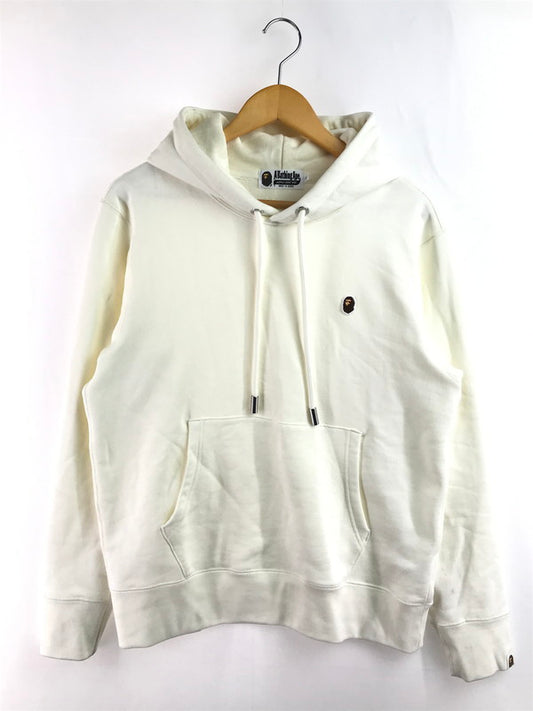 【中古品】【メンズ】 A BATHING APE アベイシングエイプ ONE POINT REGULAR FIT PULLOVER HOODIE 001PPM301306M レギュラー フィット プルオーバー フーディー 142-260304-rt-06-tag サイズ：M カラー：ホワイト 万代Net店