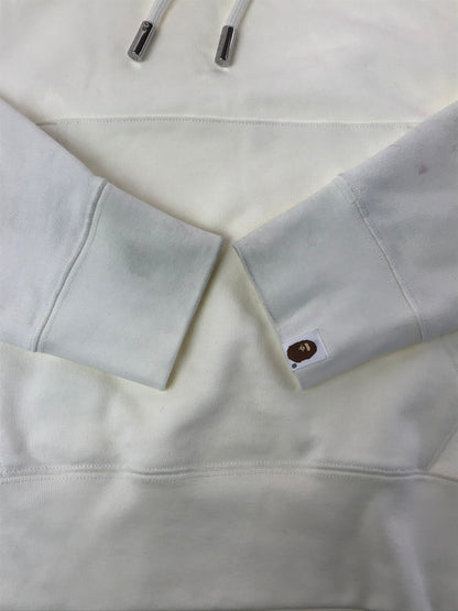 【中古品】【メンズ】 A BATHING APE アベイシングエイプ ONE POINT REGULAR FIT PULLOVER HOODIE 001PPM301306M レギュラー フィット プルオーバー フーディー 142-260304-rt-06-tag サイズ：M カラー：ホワイト 万代Net店