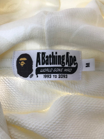 【中古品】【メンズ】 A BATHING APE アベイシングエイプ ONE POINT REGULAR FIT PULLOVER HOODIE 001PPM301306M レギュラー フィット プルオーバー フーディー 142-260304-rt-06-tag サイズ：M カラー：ホワイト 万代Net店