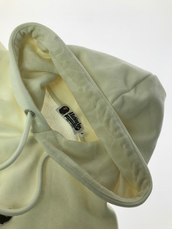 【中古品】【メンズ】 A BATHING APE アベイシングエイプ ONE POINT REGULAR FIT PULLOVER HOODIE 001PPM301306M レギュラー フィット プルオーバー フーディー 142-260304-rt-06-tag サイズ：M カラー：ホワイト 万代Net店