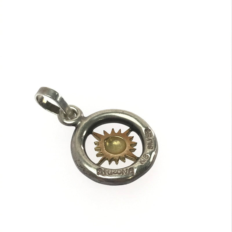 【中古品】【メンズ】 ARIZONA FREEDOM アリゾナフリーダム SV925 K18 SUN SYMBOL&ARABESQUE PENDANT TOP サンシンボル アラベスク ペンダント トップ アクセサリー 191-260316-na-09-tag カラー：シルバー 万代Net店