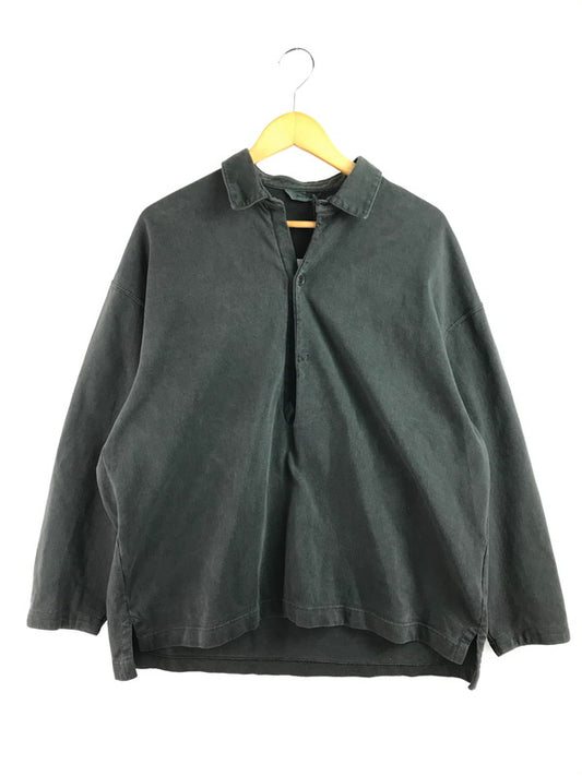 【中古美品】【メンズ】 KONTOR コントール PIGMENT DYEING BIG POLO LS KON-02253 ピグメント ビッグ ポロシャツ 140-260309-na-17-tag サイズ：1 カラー：チャコール 万代Net店