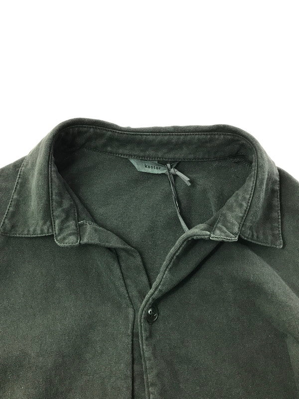 【中古美品】【メンズ】 KONTOR コントール PIGMENT DYEING BIG POLO LS KON-02253 ピグメント ビッグ ポロシャツ 140-260309-na-17-tag サイズ：1 カラー：チャコール 万代Net店