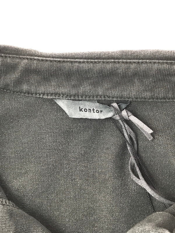 【中古美品】【メンズ】 KONTOR コントール PIGMENT DYEING BIG POLO LS KON-02253 ピグメント ビッグ ポロシャツ 140-260309-na-17-tag サイズ：1 カラー：チャコール 万代Net店