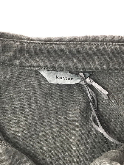 【中古美品】【メンズ】 KONTOR コントール PIGMENT DYEING BIG POLO LS KON-02253 ピグメント ビッグ ポロシャツ 140-260309-na-17-tag サイズ：1 カラー：チャコール 万代Net店