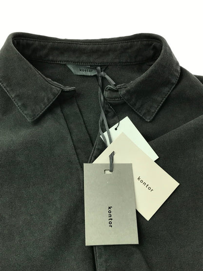 【中古美品】【メンズ】 KONTOR コントール PIGMENT DYEING BIG POLO LS KON-02253 ピグメント ビッグ ポロシャツ 140-260309-na-17-tag サイズ：1 カラー：チャコール 万代Net店