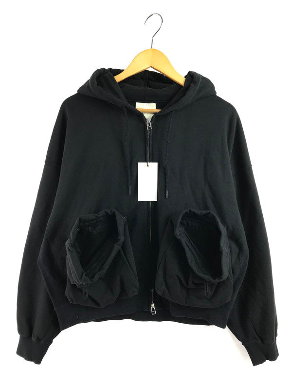 【中古美品】【メンズ】 REFOMED リフォメッド KINCHAKU ZIPUP HOODIE RECU-067 キンチャクジップアップ フーディー パーカー 140-260309-na-14-tag サイズ：1 カラー：ブラック 万代Net店