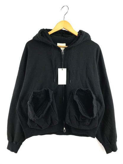 【中古美品】【メンズ】 REFOMED リフォメッド KINCHAKU ZIPUP HOODIE RECU-067 キンチャクジップアップ フーディー パーカー 140-260309-na-14-tag サイズ：1 カラー：ブラック 万代Net店