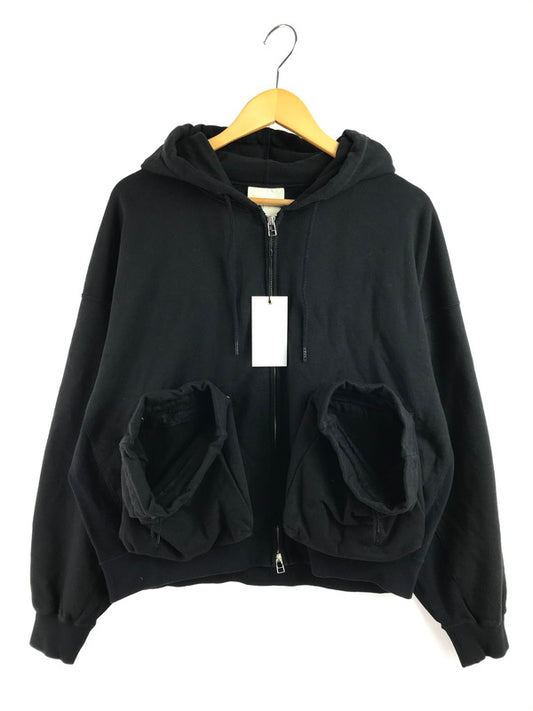 【中古美品】【メンズ】 REFOMED リフォメッド KINCHAKU ZIPUP HOODIE RECU-067 キンチャクジップアップ フーディー パーカー 140-260309-na-14-tag サイズ：1 カラー：ブラック 万代Net店