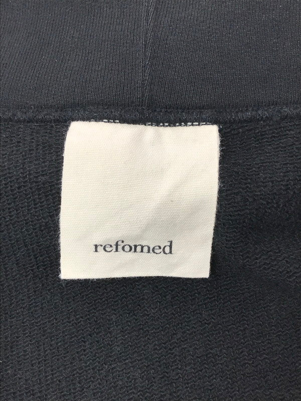 【中古美品】【メンズ】 REFOMED リフォメッド KINCHAKU ZIPUP HOODIE RECU-067 キンチャクジップアップ フーディー パーカー 140-260309-na-14-tag サイズ：1 カラー：ブラック 万代Net店