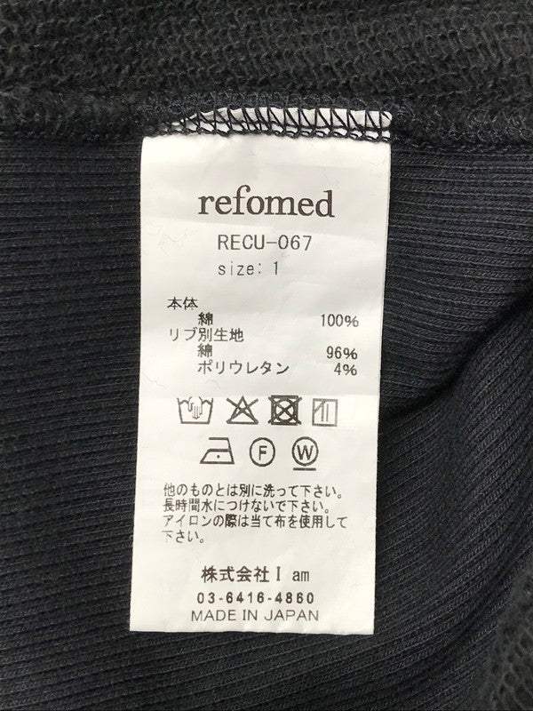 【中古美品】【メンズ】 REFOMED リフォメッド KINCHAKU ZIPUP HOODIE RECU-067 キンチャクジップアップ フーディー パーカー 140-260309-na-14-tag サイズ：1 カラー：ブラック 万代Net店