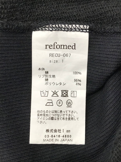 【中古美品】【メンズ】 REFOMED リフォメッド KINCHAKU ZIPUP HOODIE RECU-067 キンチャクジップアップ フーディー パーカー 140-260309-na-14-tag サイズ：1 カラー：ブラック 万代Net店