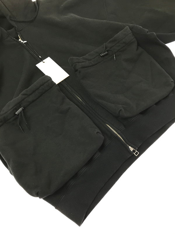 【中古美品】【メンズ】 REFOMED リフォメッド KINCHAKU ZIPUP HOODIE RECU-067 キンチャクジップアップ フーディー パーカー 140-260309-na-14-tag サイズ：1 カラー：ブラック 万代Net店