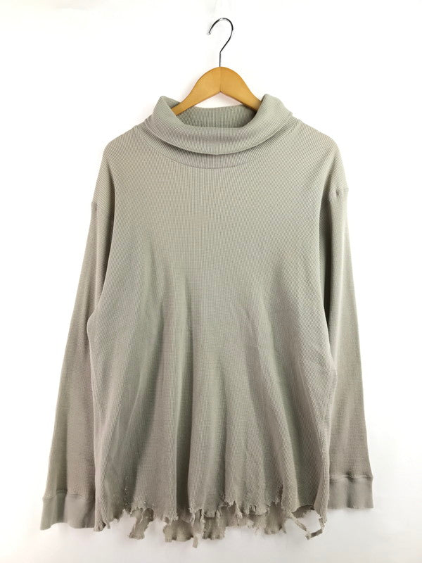 【中古品】【メンズ】 ANCELLM アンセルム DAMAGE WAFFLE HI-NECK LS T-SHIRT ANC-CT135 ダメージ ワッフル ハイネック Tシャツ 140-260309-na-12-tag サイズ：2 カラー：GREIGE 万代Net店