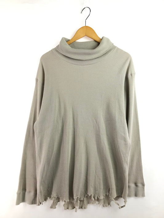 【中古品】【メンズ】 ANCELLM アンセルム DAMAGE WAFFLE HI-NECK LS T-SHIRT ANC-CT135 ダメージ ワッフル ハイネック Tシャツ 140-260309-na-12-tag サイズ：2 カラー：GREIGE 万代Net店