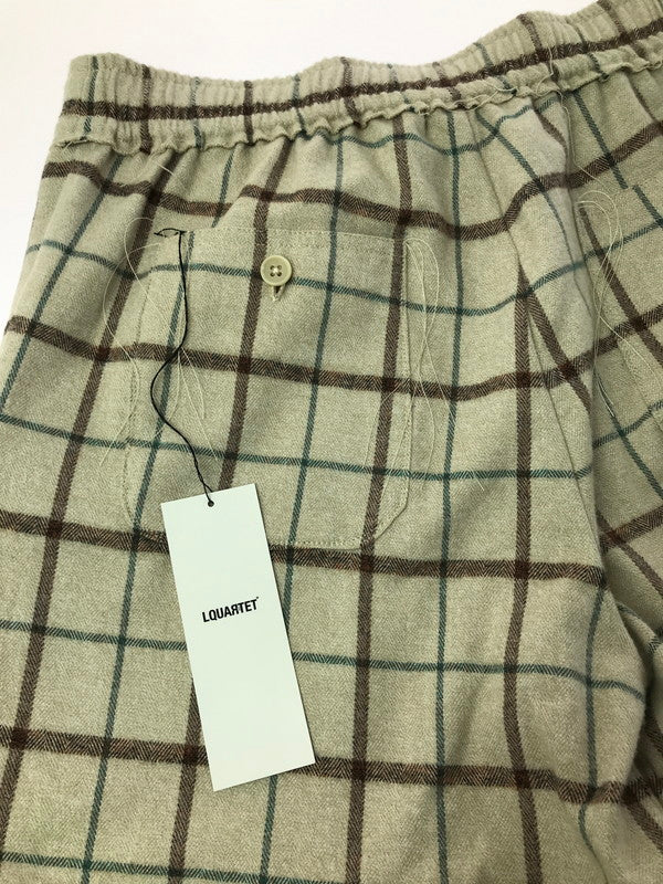 【中古美品】【メンズ】 LQUARTET エルカルテット YARN-DYED COTTON EAZY TROUSERS LQ25FW-LP-012 先染め コットン イージー トラウザーパンツ ボトムス 151-260309-na-10-tag サイズ：L カラー：ホワイト 万代Net店