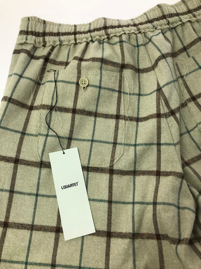 【中古美品】【メンズ】 LQUARTET エルカルテット YARN-DYED COTTON EAZY TROUSERS LQ25FW-LP-012 先染め コットン イージー トラウザーパンツ ボトムス 151-260309-na-10-tag サイズ：L カラー：ホワイト 万代Net店