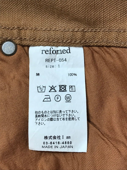 【中古美品】【メンズ】 REFOMED リフォメッド FRESH MAN DOUBLE KNEE PANTS REPT-054 フレッシュ マン ダブル ニー パンツ ボトムス 151-260309-na-05-tag サイズ：1 カラー：RENGA 万代Net店