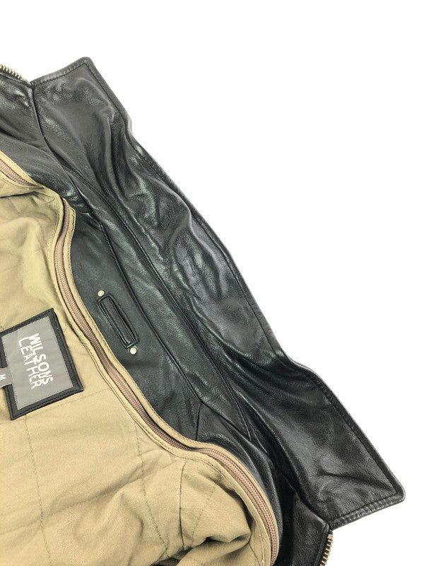 【中古品】【メンズ】 WILSONS LEATHER ウィルソンズ レザー THINSULATE LEATHER BLOUSON シンサレート レザー ブルゾン アウター 146-260319-rt-01-tag サイズ：M カラー：ブラック 万代Net店