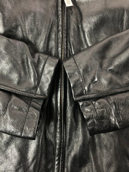 【中古品】【メンズ】 WILSONS LEATHER ウィルソンズ レザー THINSULATE LEATHER BLOUSON シンサレート レザー ブルゾン アウター 146-260319-rt-01-tag サイズ：M カラー：ブラック 万代Net店