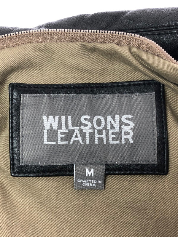 【中古品】【メンズ】 WILSONS LEATHER ウィルソンズ レザー THINSULATE LEATHER BLOUSON シンサレート レザー ブルゾン アウター 146-260319-rt-01-tag サイズ：M カラー：ブラック 万代Net店