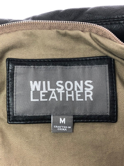 【中古品】【メンズ】 WILSONS LEATHER ウィルソンズ レザー THINSULATE LEATHER BLOUSON シンサレート レザー ブルゾン アウター 146-260319-rt-01-tag サイズ：M カラー：ブラック 万代Net店