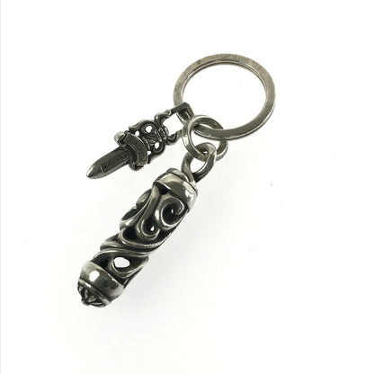 【中古品】【メンズ】 CHROME HEARTS クロムハーツ SV925 DAGGER KEY RING 1 ROLLER ダガー キーリング ローラー キーホルダー 190-260412-na-01-tagh カラー：シルバー 万代Net店